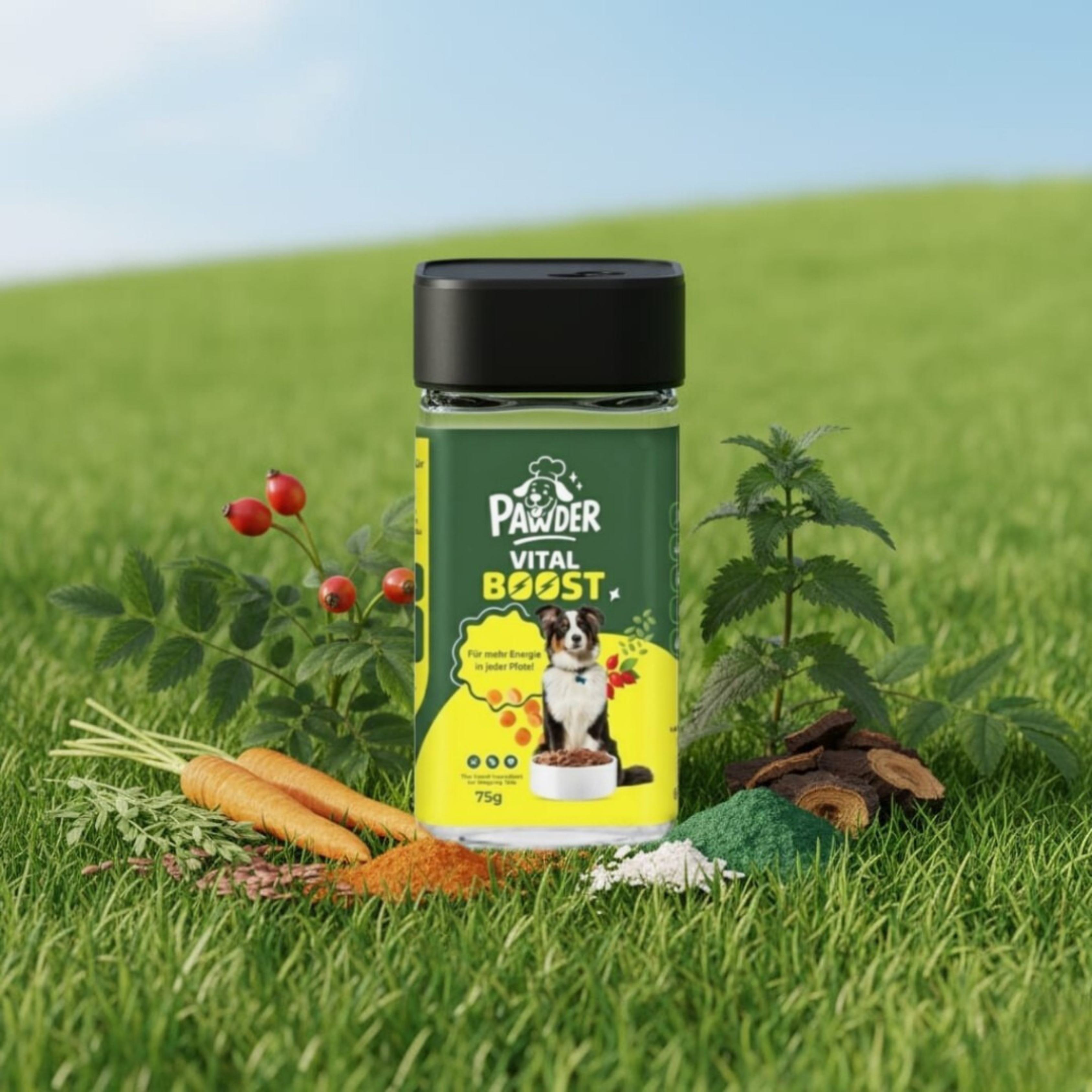 Pawder Vital Boost Supplement Pulver für mehr Energie und Vitalität bei Hunden